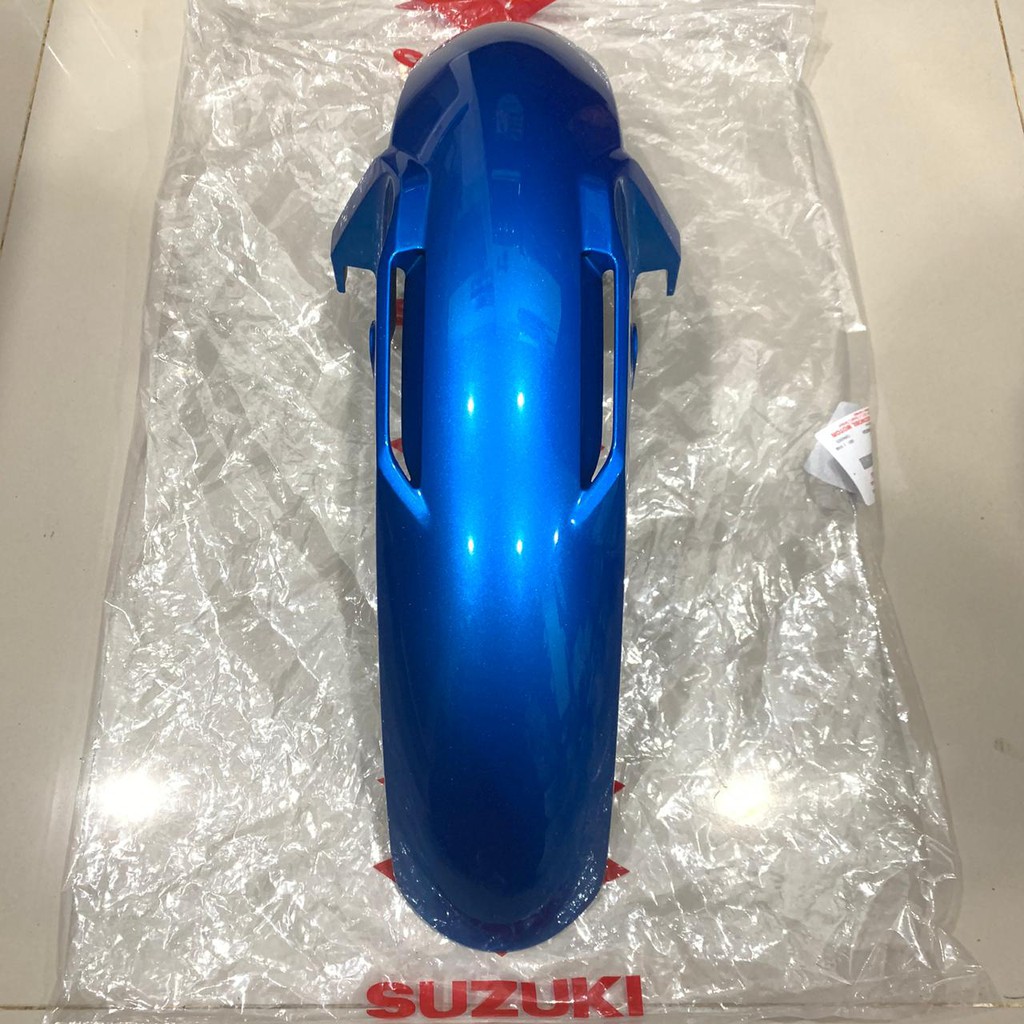 SPAKBOR DEPAN SATRIA FU INJEKSI 150 BIRU GP ORIGINAL SGP