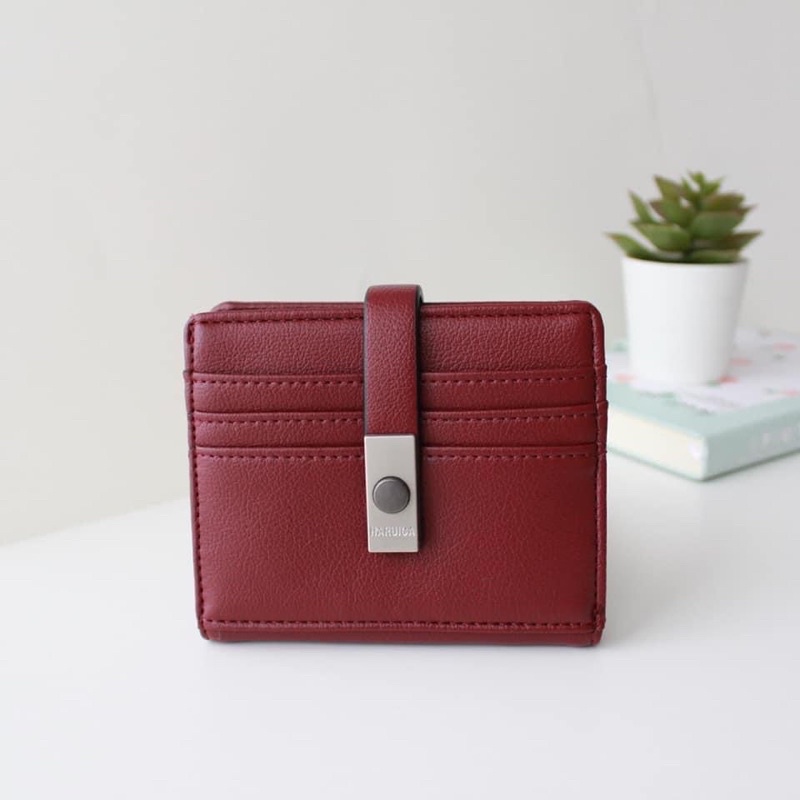 HARUICA L5-002 dompet kartu ( READY STOCK BESTSELLER )-WineRed