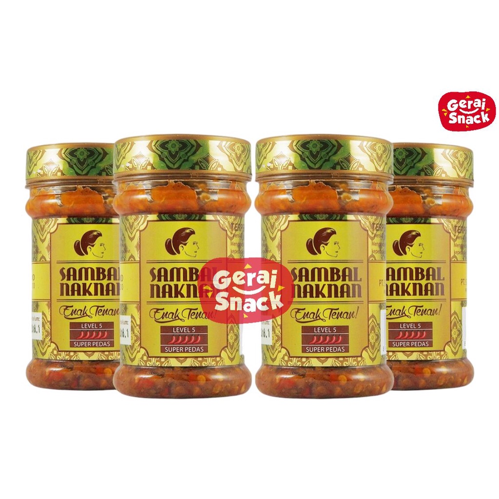 Sambal Bawang Naknan Extra Pedas Level 5 Enak Tenan Best Seller (140gr)