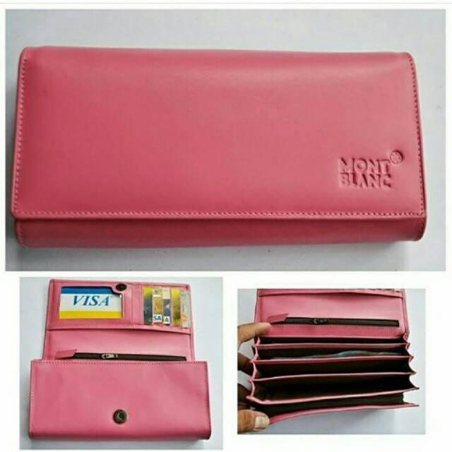 Dompet Wanita Kulit Asli Montblanc Pink