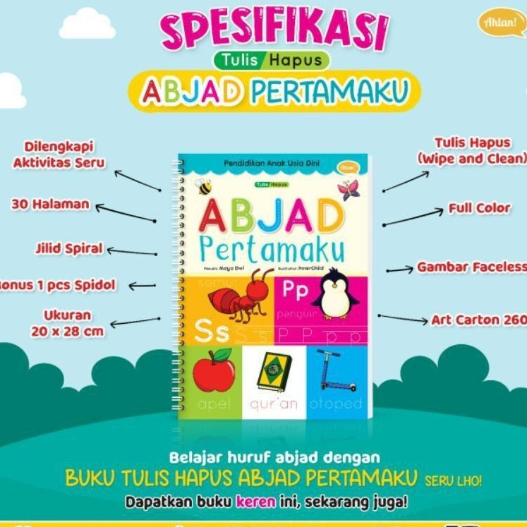 Buku Anak ABJAD PERTAMAKU l Belajar Huruf Abjad