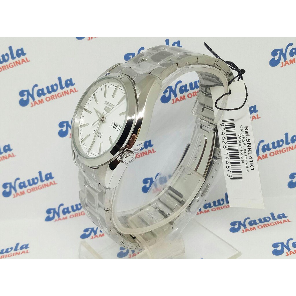 Seiko 5 SNKL41K1 Automatic White Dial - Jam Tangan Pria SNKL41