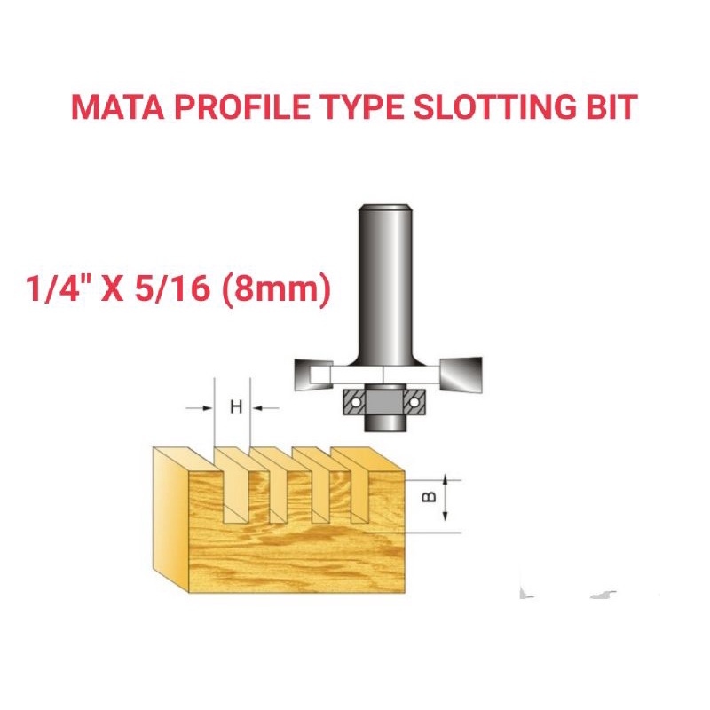 MATA ROUTER / PROFILE TYPE SLOTTING BIT JAPAN QUALITY