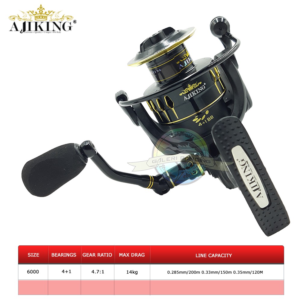 Reel Pancing Ajiking Zig Max Z 6000 - Max Drag 14kg