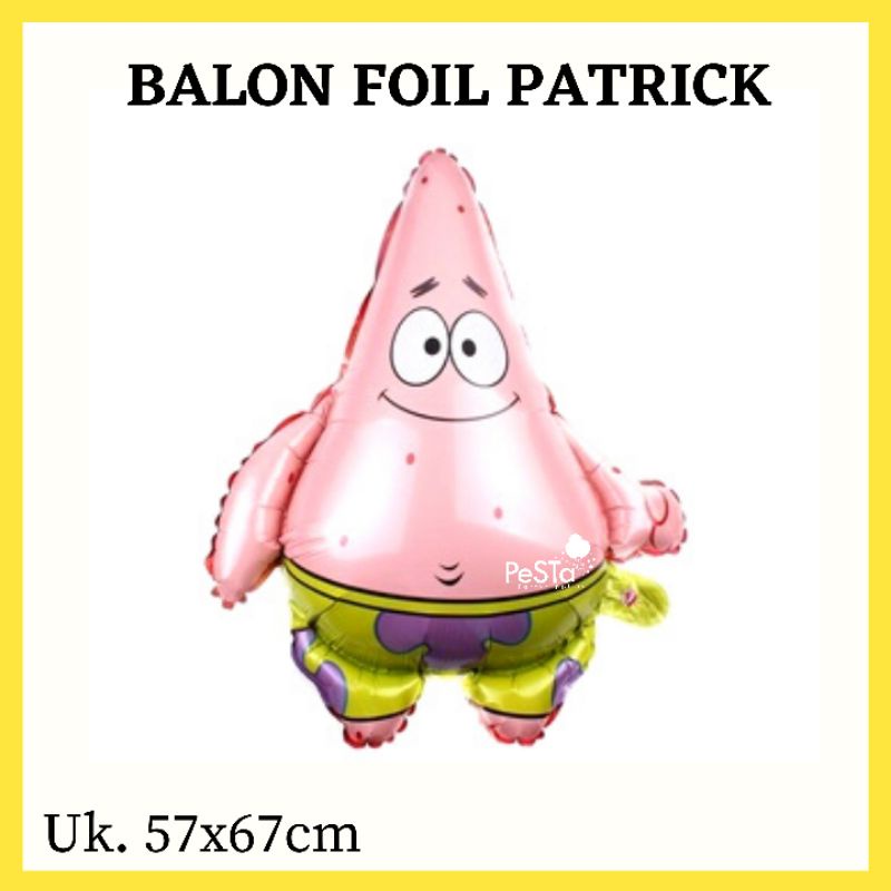 Balon Foil karakter Patrick Star