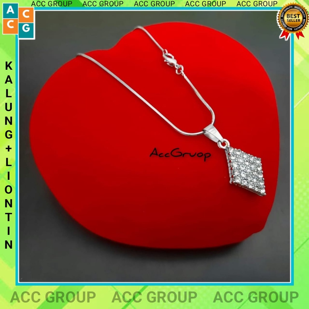 BIG SALE kalung liontin fashion wanita 100% real pick anti karat awet dan tahan lama