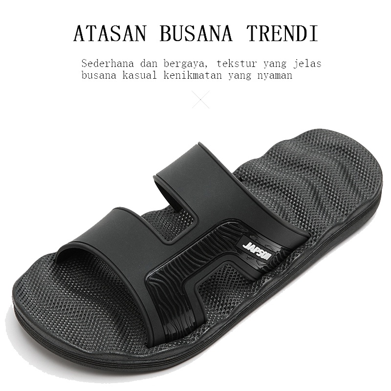 【 COD &amp; Kirim Hari ini 】- SANDAL PIRA / SENDAL PIRA / -Sol gelombang-Sendal Pria Kekinian / Sendal Pria Casual  Yang baru Flip flop Bernapas Sandal pria sandal jepit sandal kasual trendi Hitam dan putih di luar ruangan Rumah