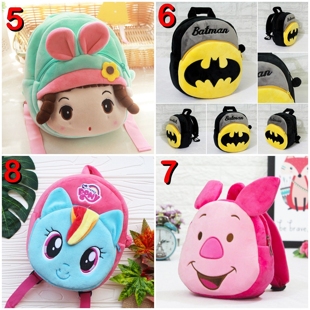 Tas Sekolah Anak Boneka Karakter Perempuan Laki Laki Ransel Backpack Litte Pony Tayo Kitty 018