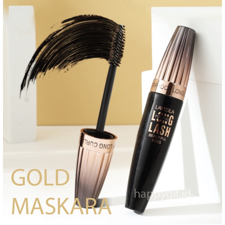 LAMEILA Slender Gold Long Lash Curling Mascara Maskara Waterproof LA051 741