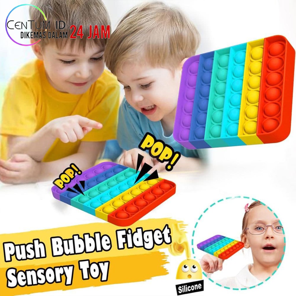 Jual Push Pop Bubble Fidget Toy Mainan 