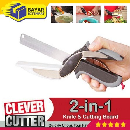 Pisau Dapur serbaguna Clever Cutter - Pisau Bentuk Gunting Dapur - Clever Cutter Gunting Pemotong Sayur Praktis Stainless Stell - Gunting Pisau