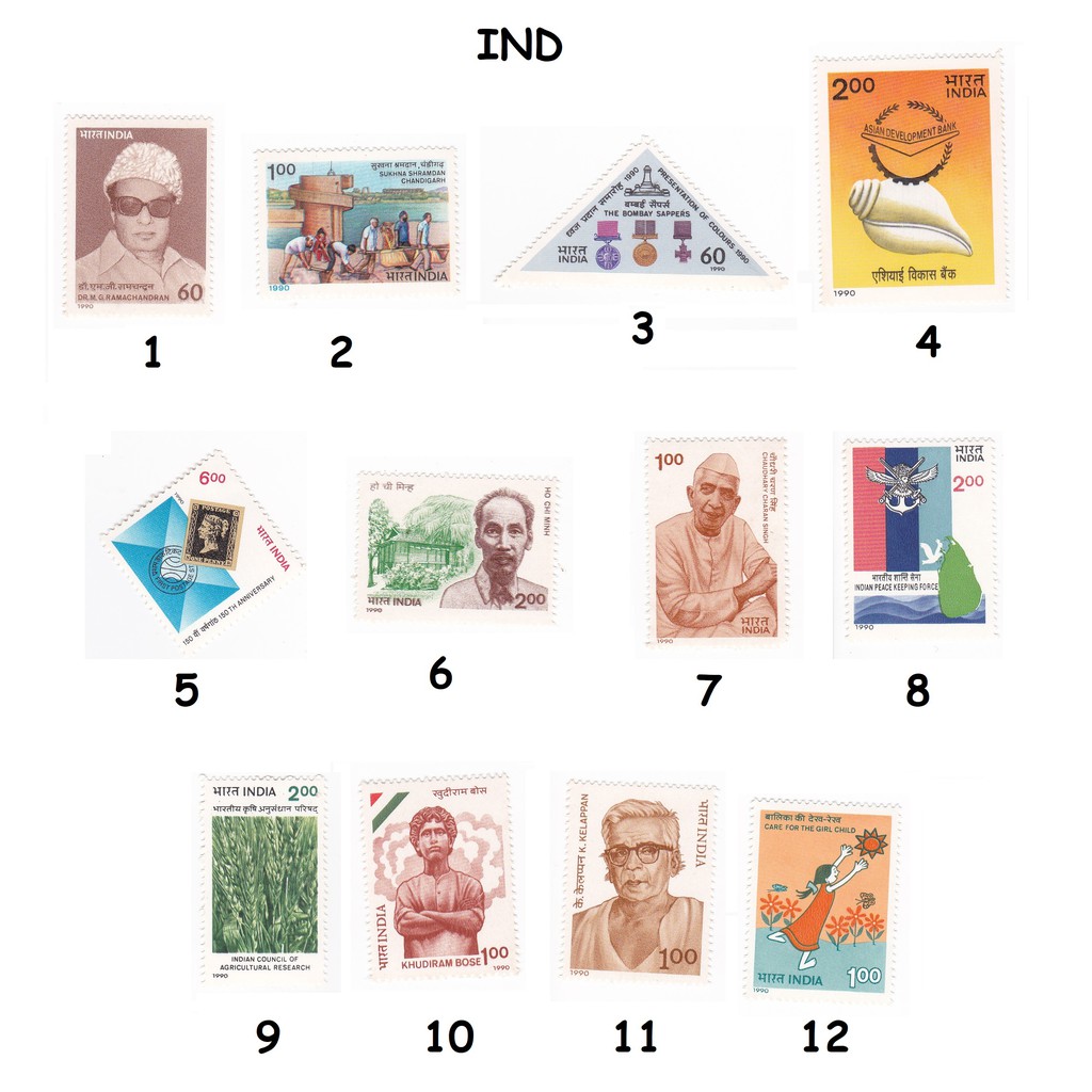 

Perangko India (mint) - harga per keping (1990)