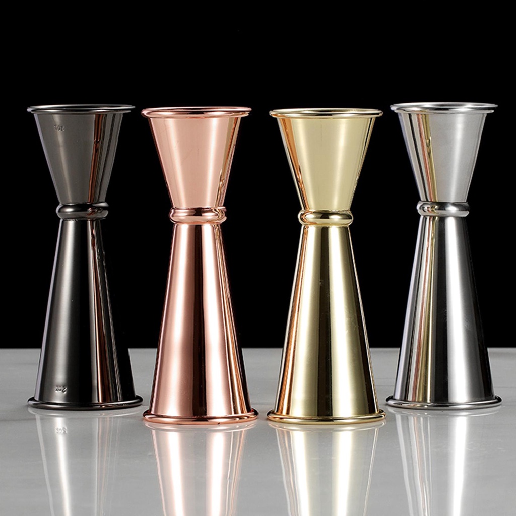 Populer 1oz 1.5oz Double Cocktail Jigger Double Spirit Bartender Dual Design Measure Cup Stainless Steel