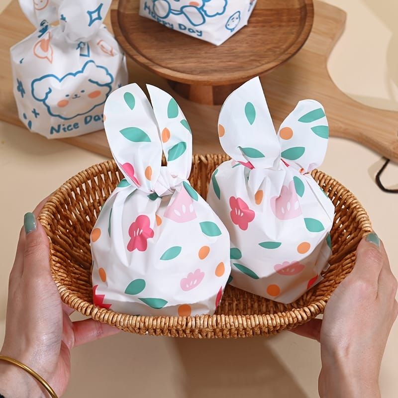 10pcs PLASTIK BUNNY GODDIE BAG HADIAH MINI LUCU TED KAWAI