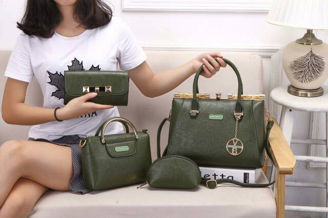 SALE Tas behel vb* Mellony 1528 (4in1) wanita branded batam fashion import