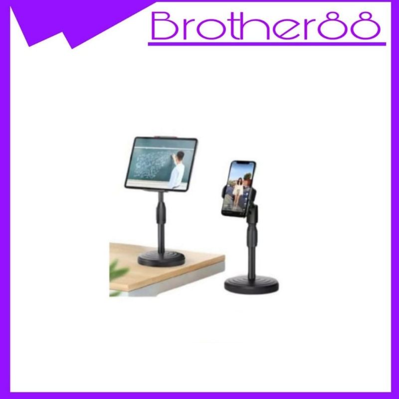 RETRACTABLE L7 PHONE AND TABLET STAND HOLDER BLACK MULTIFUNGSI FOR LIVE / VLOGGER