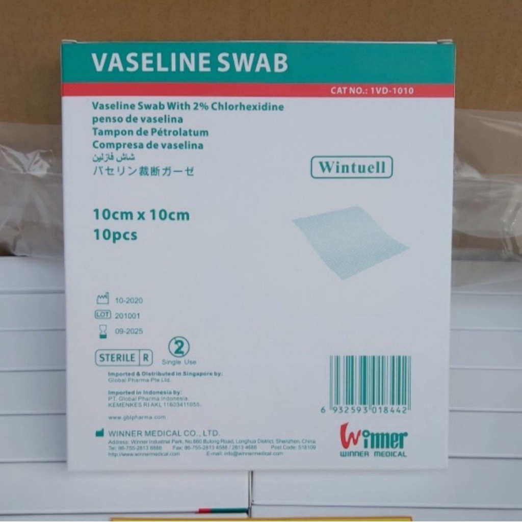 VASELIN SWAB / VERBAN JARING-JARING / VASELIN / WINNER / WINTUELL / VASELINE SWAB 10CM X 10CM