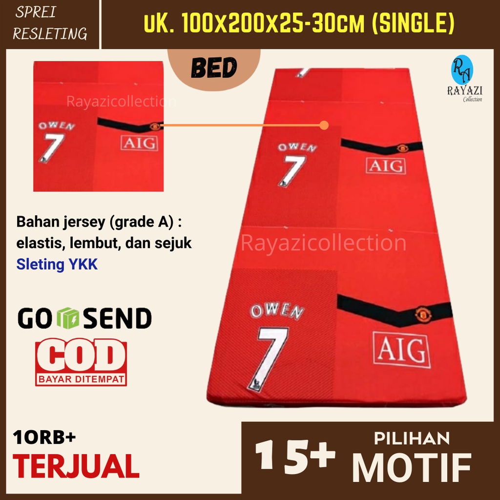 Rayazi Sprei Resleting / Sarung Kasur & Sprei Karet Uk.100x200x25-30 cm MOTIF BOLA