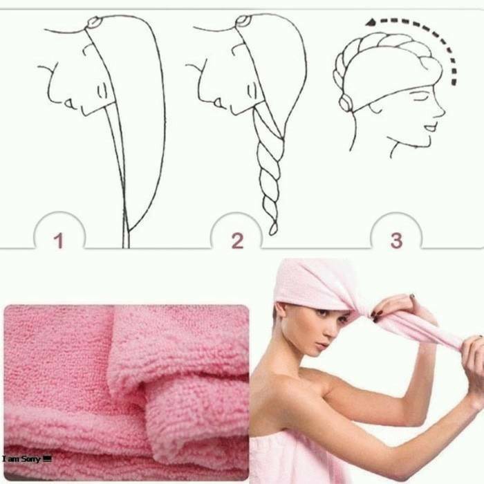 Magic Towel microfiber / handuk pengering rambut