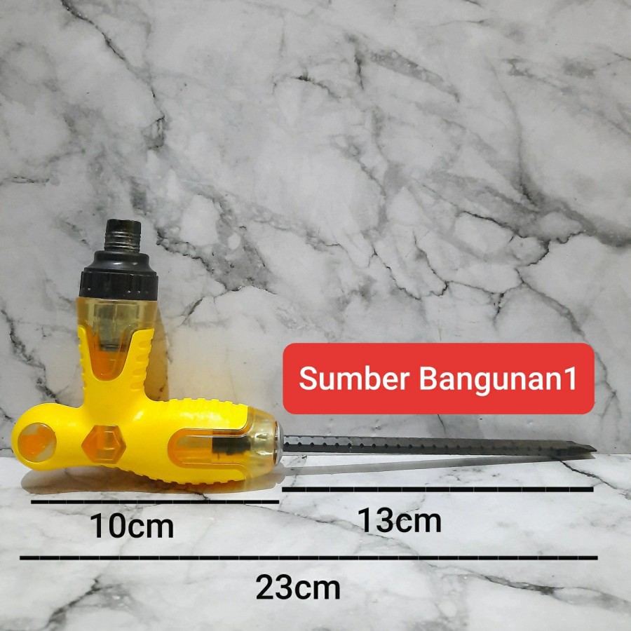 Obeng T panjang obeng kembang bunga min per tee