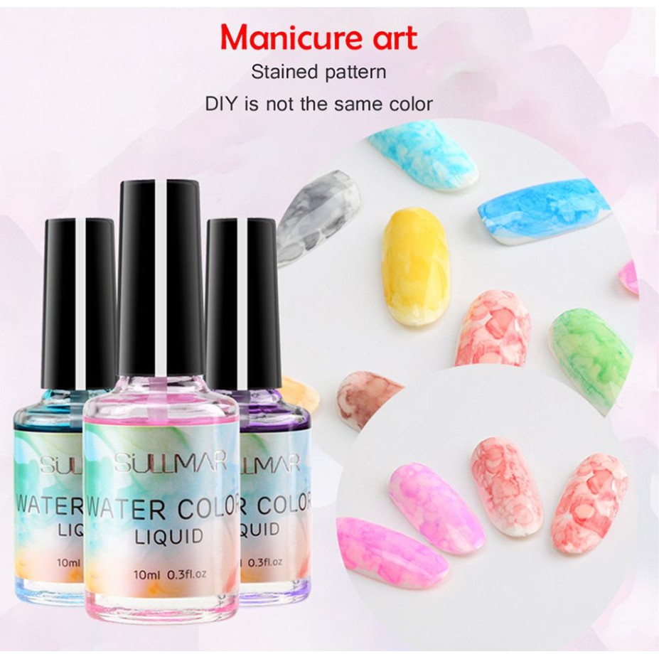 Jual Watercolour Marble Nail Ink Watercolor Nail Ink Nail Art Marble Kuku Efek Marmer Nail Art Tinta Nail Indonesia|Shopee Indonesia