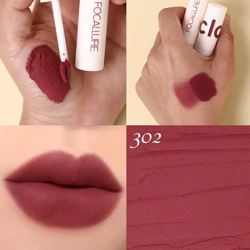 lipstik focallure maroon new segel