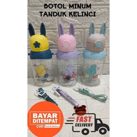 BOTOL MINUM ANAK AIR PANAS/BOTOL RUSA TALI PANJANG/BOTOL PLASTIK /BOTOL MINUM ANAK PLASTIK