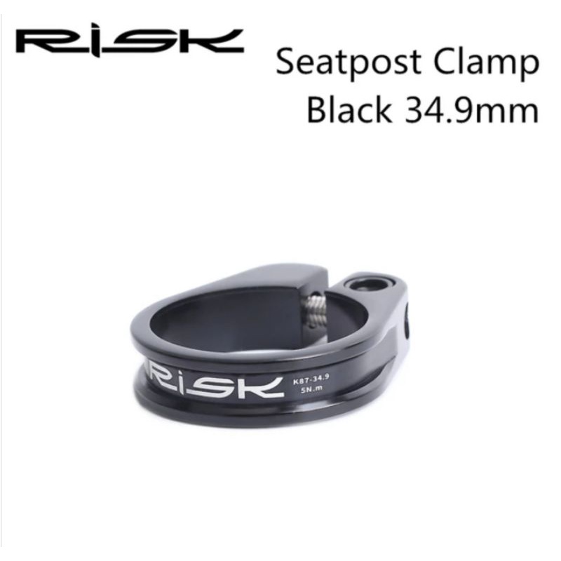 Risk Seatpost Seatclamp 34.9 mm Clamp For Seatpost 30.4mm 30.9mm 31.6mm Hitam