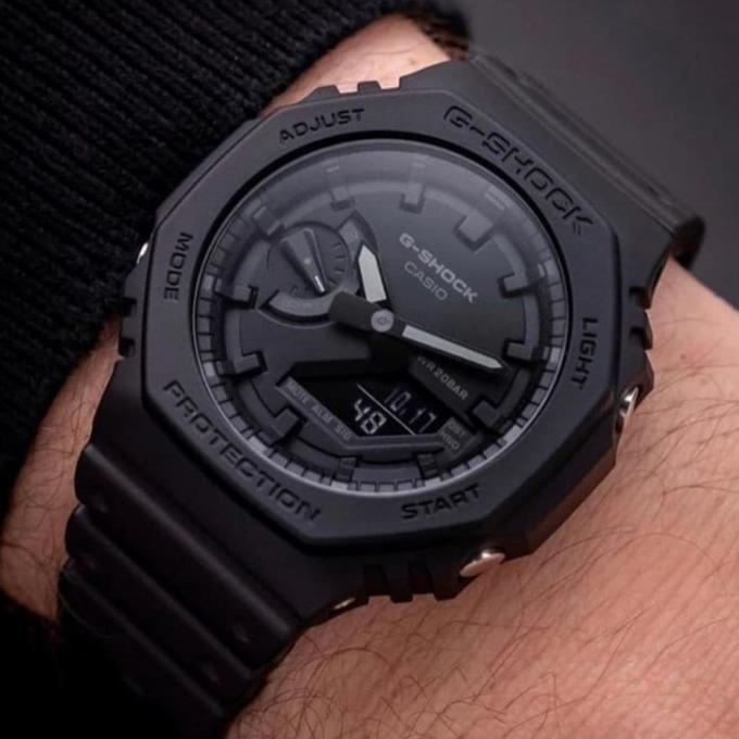 Gaya Jam Tangan G Shock Ga-2100 Black Ga-2100 Original Bm Berkualitas