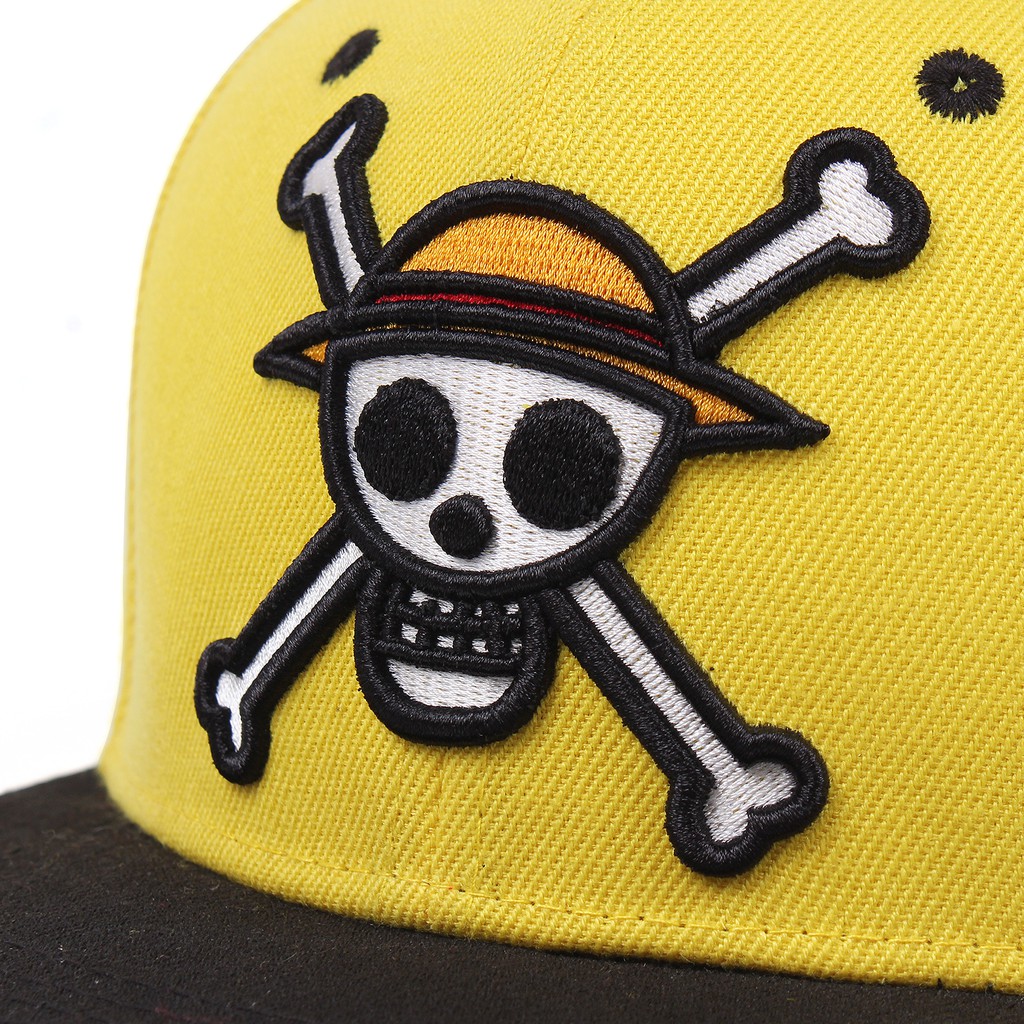 Topi Baseball Motif Bordir Anime One Piece Gaya Kasual Untuk Pria Dan Wanita