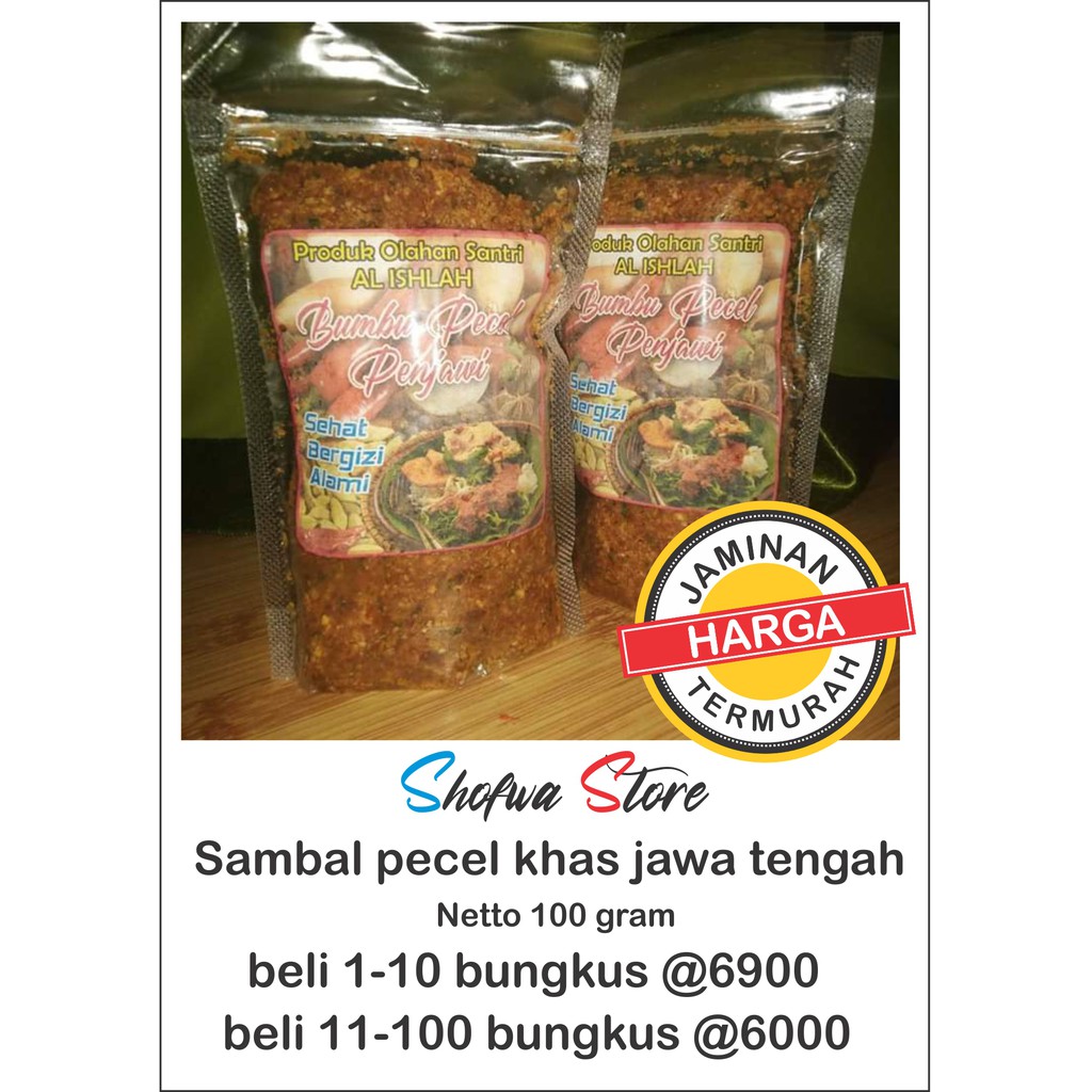 

BUMBU KACANG | SAMBEL PECEL KEMASAN 200 gram
