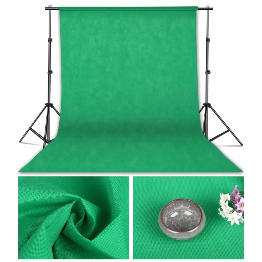 Kain Background Foto Studio Backdrop Alas Poto Fotografi Green Begron - Beground Alas Dekorasi Perle