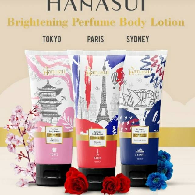 Hanasui perfume body lotion