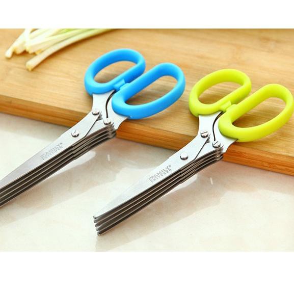 

✻LS Gunting Sayur 5 Lapis Gunting Serbaguna Gunting Dapur Multifungsi ❀ ✻