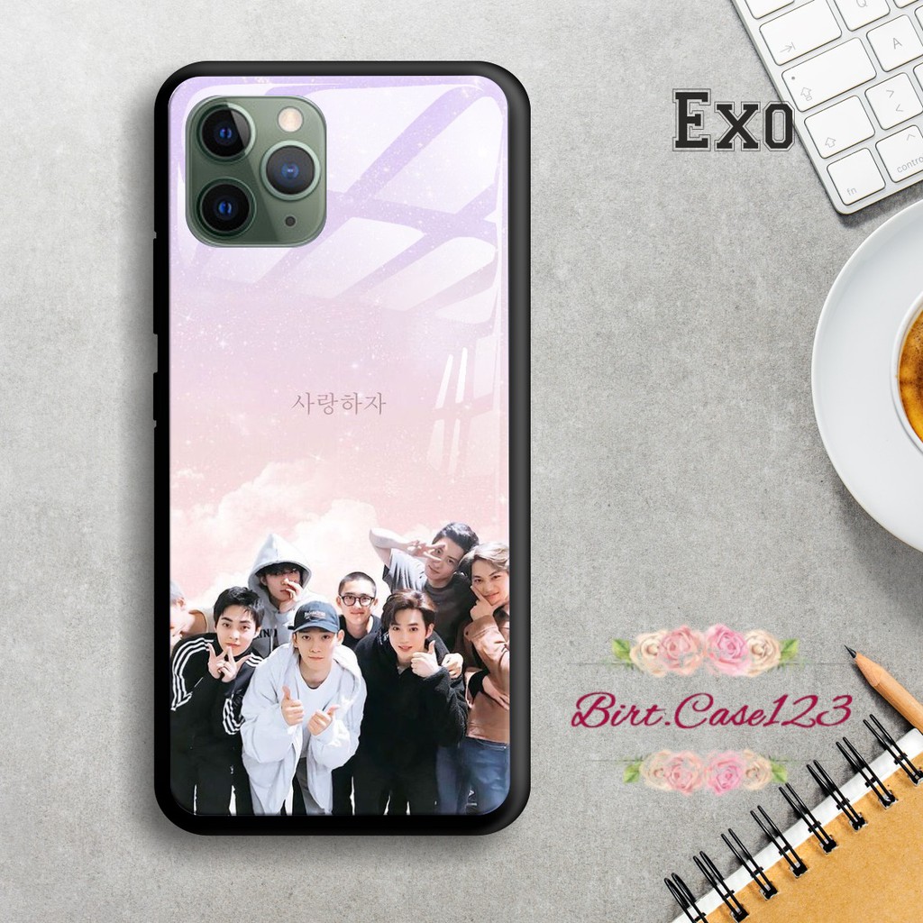 Back case glass EXO Realme C1 C2 C3 U1 2 2 Pro 3 Pro 5 5i 5s Pro 6 Pro X Xt C11 C15 c12 7 7i BC1399