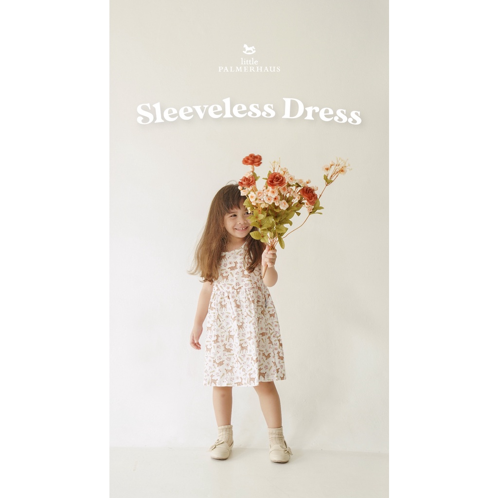 Little Palmerhaus Sleeveless Dress Fox Deer Bunny (Dress Anak) 0-4 Tahun