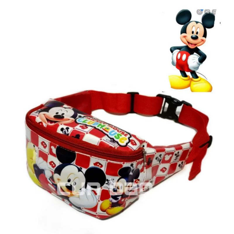 Cod bayar di tempat | tas waistbag anak full print karakter kartun murah / real pict