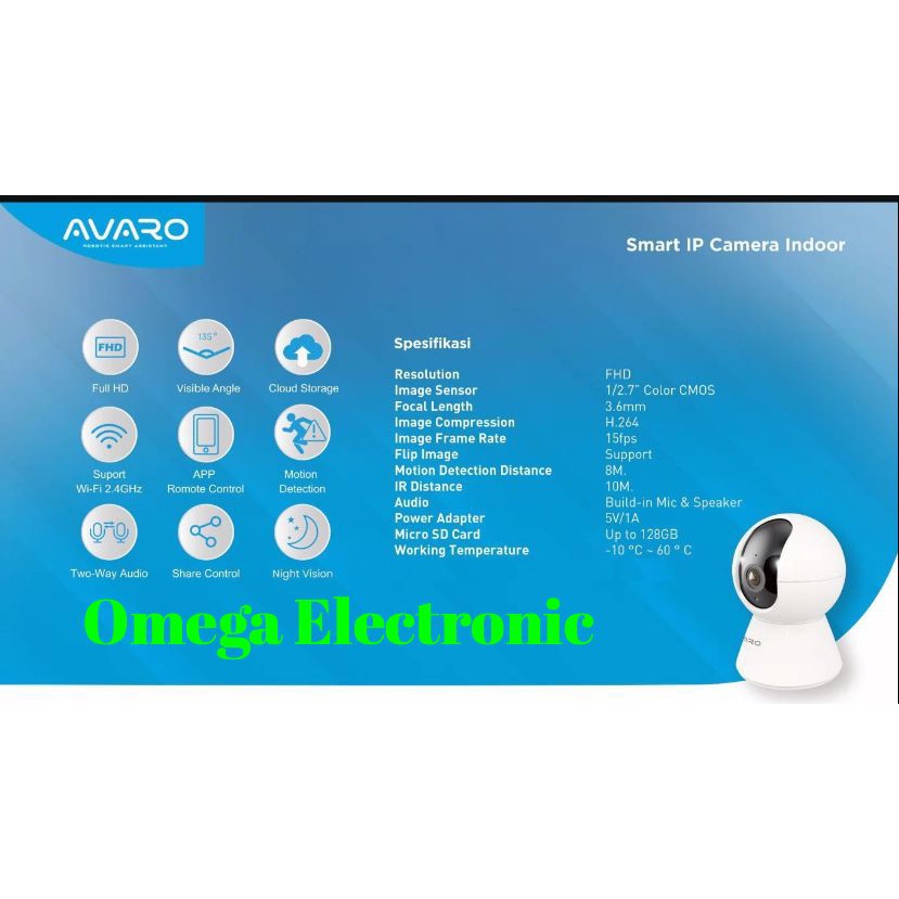 AVARO IPCAM Wifi Smart CCTV Smart Home CT01 CT 01 1080p HD