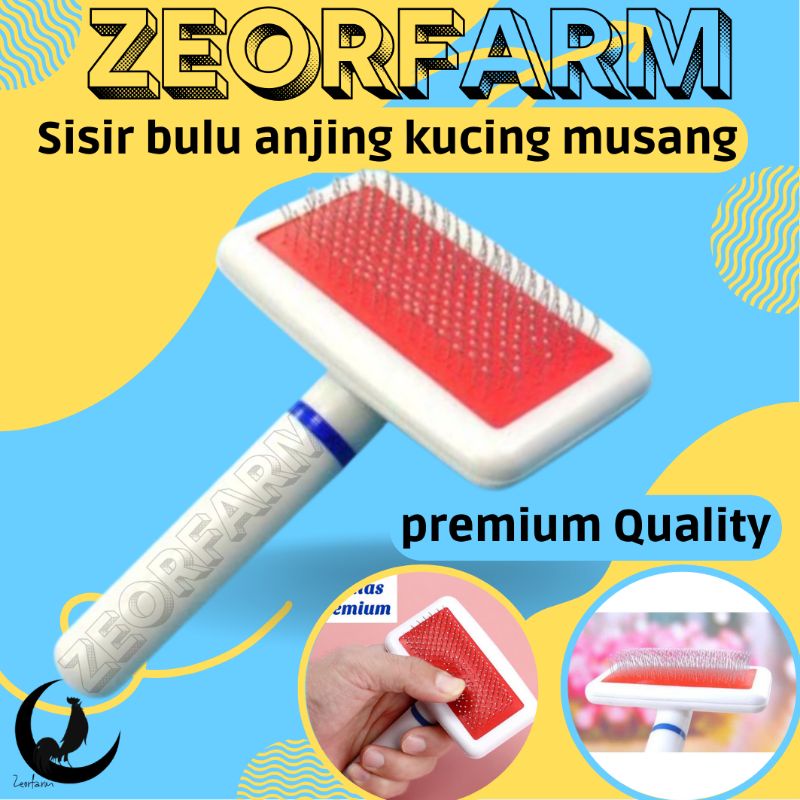 Sisir Pembersih Bulu Anjing Kucing MUSANG KELINCI PET GROOMING SISIR GROOMING sisir putih besar