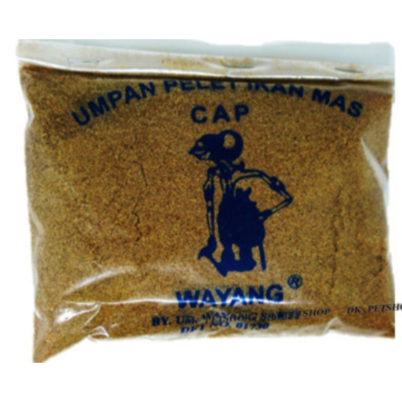 pelet wayang halus umpan mancing ikan mas cap wayang 100 gr