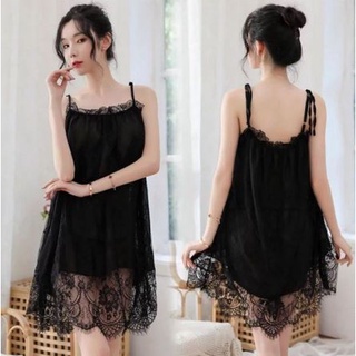 TJM BT004 Baju Tidur Lingerie Wanita Daster Renda Brukat Sexy