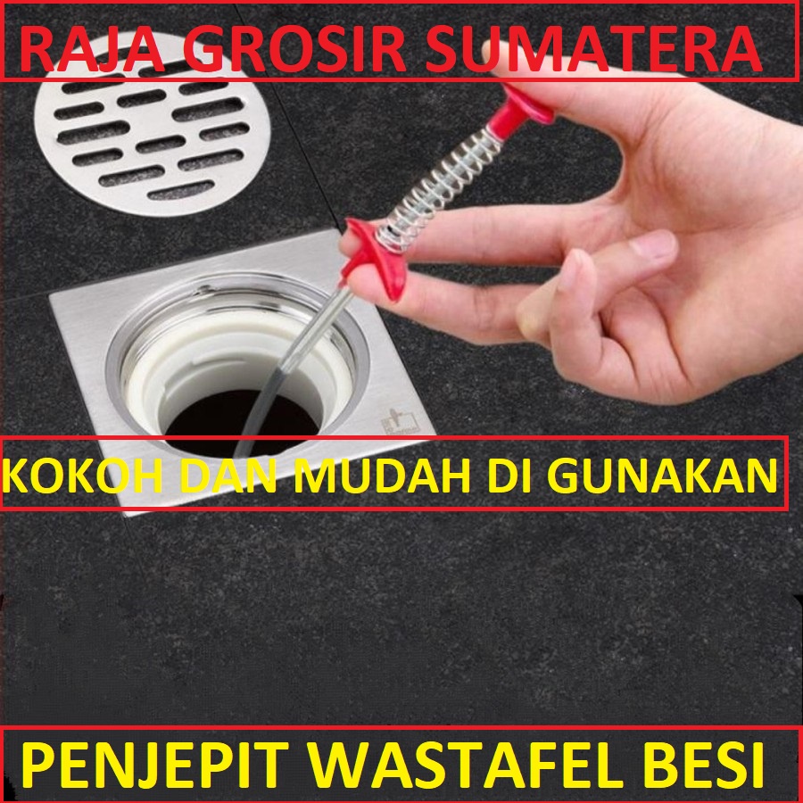 Jual Penjepit Wastafel Sampah Kotoran Pengait Saluran Air Model Pegas Besi Shopee Indonesia