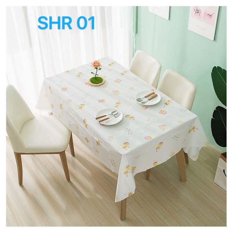 TAPLAK MEJA MAKAN | TAPLAK MEJA BESAR | BAHAN ANTI AIR| UKURAN 135 X 180 CM MOTIF RANDOM