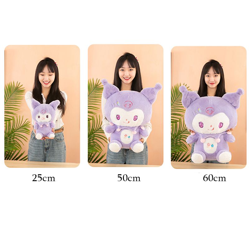 Cute Plushie Anime Sanrio Kuromi Kawaii Stuffed Dolls Cinnamoroll Hello Kitty My Melody Figure Children Plush Gift Birthday Toys