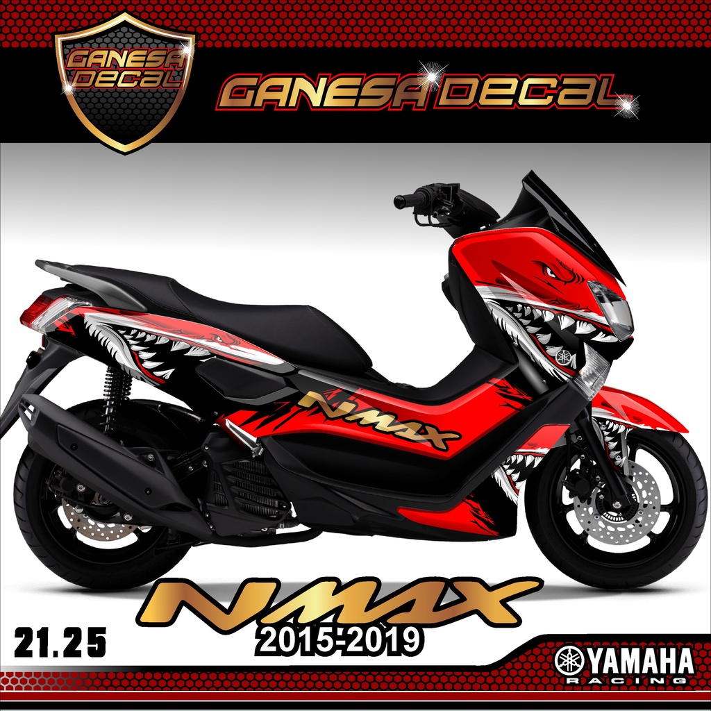 Decal Sticker Yamaha Nmax 155 Old Fullbody 2015-2019 Dekal Stiker Motor Yamaha Nmax Old Desain SHARK