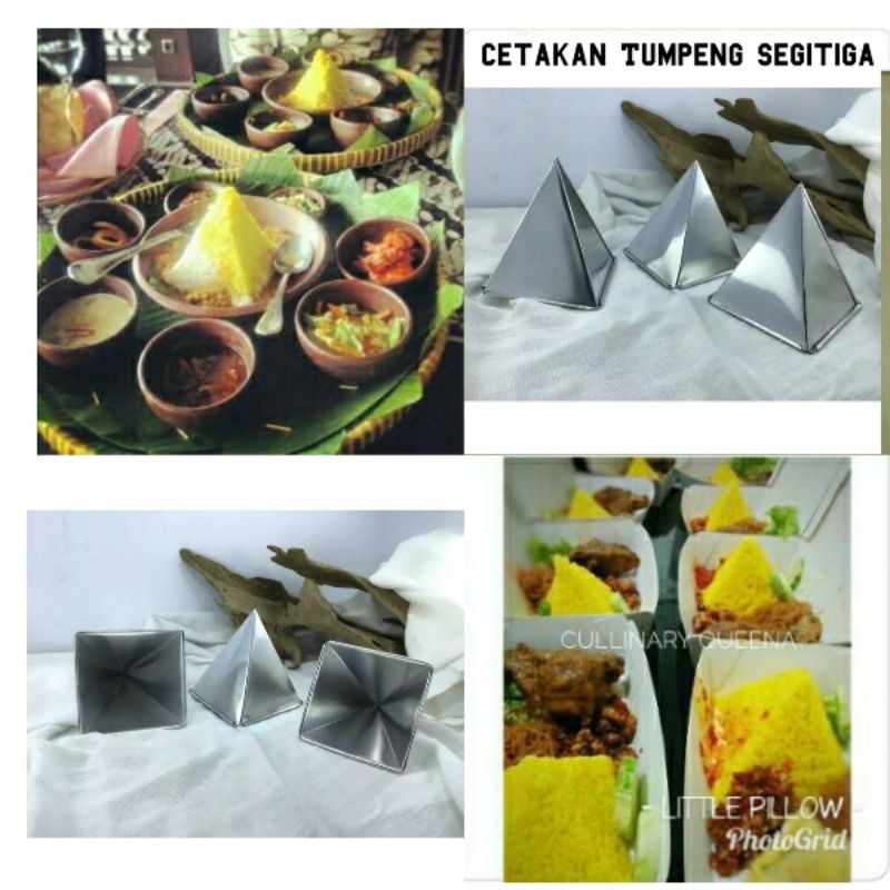 Cetakan Tumpeng Segitiga/Cetakan Nasi Kuning 9cm