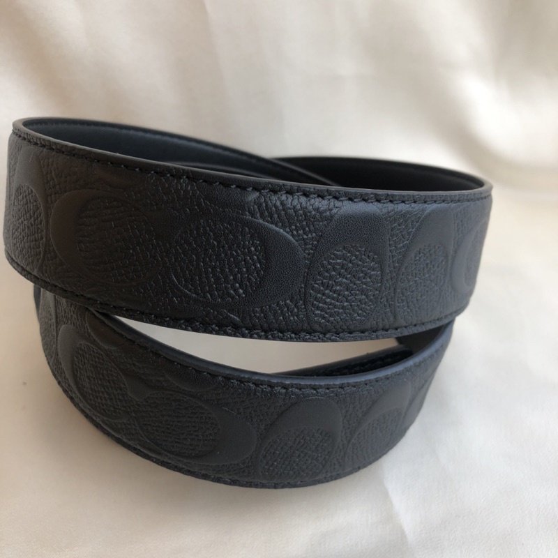 Men’s Belt Coach Embossed Black