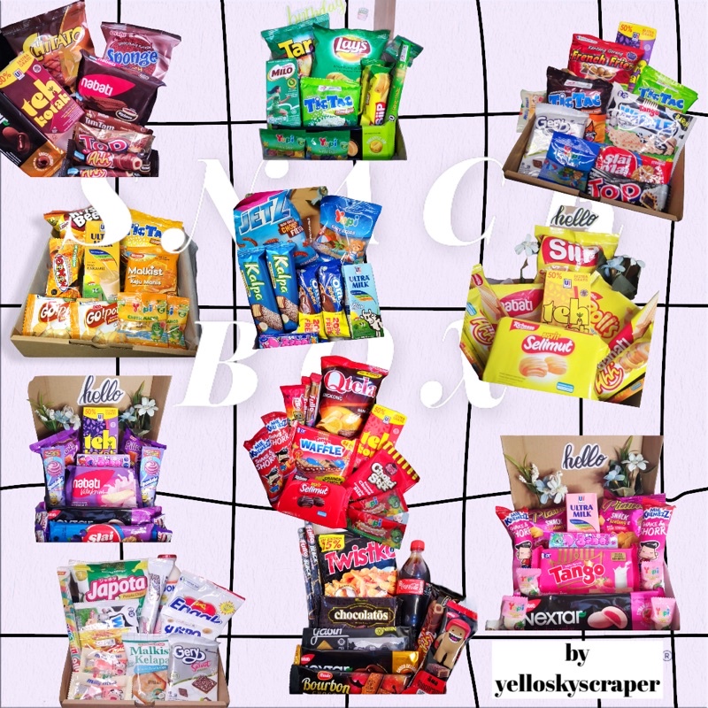 

SNACK BOX by yelloskyscraper | HAMPERS LEBARAN | GIFT BOX | WISUDA | ANNIVERSARY | BIRTHDAY ULANG TAHUN