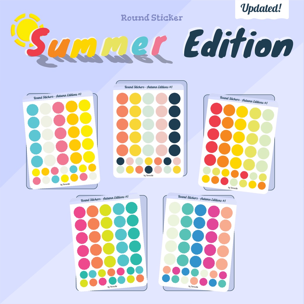 

Doowdle Stiker bulat edisi Summer Dekorasi Dinding, Jurnal