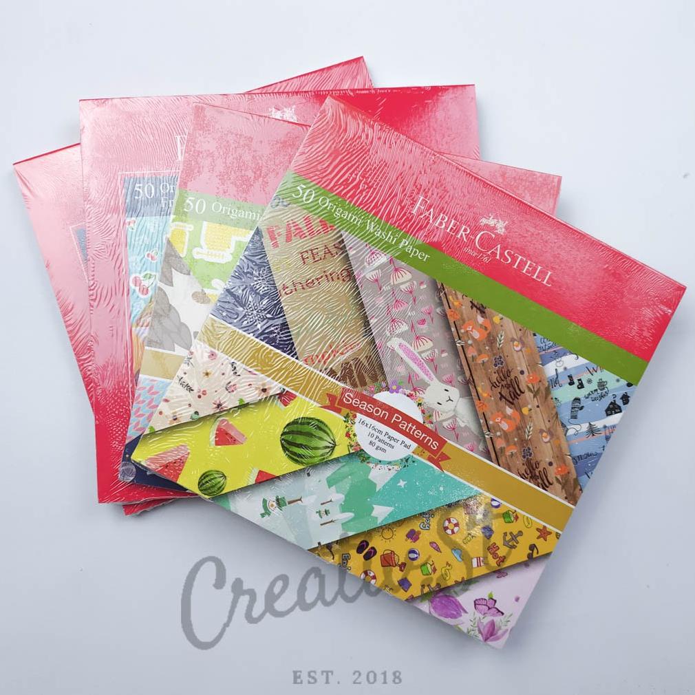 

[(BAYAR DITEMPAT) Kertas Lipat Origami Faber Castell Washi Paper Pattern